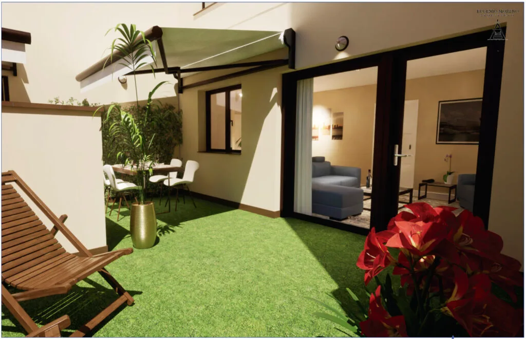 Cambio de Uso de Local a Viviendas:
Vista de la Terraza de la Vivienda-B